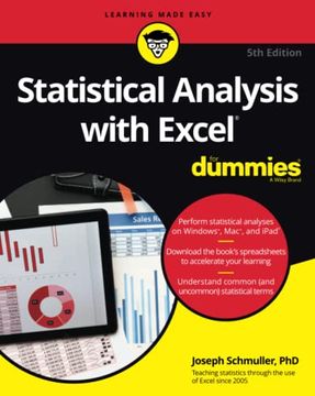 portada Statistical Analysis With Excel for Dummies (For Dummies (Computer (en Inglés)