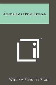 portada aphorisms from latham (en Inglés)