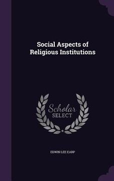 portada Social Aspects of Religious Institutions (en Inglés)