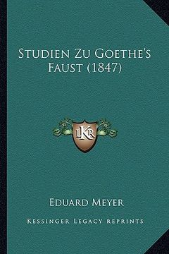 portada Studien Zu Goethe's Faust (1847) (en Alemán)