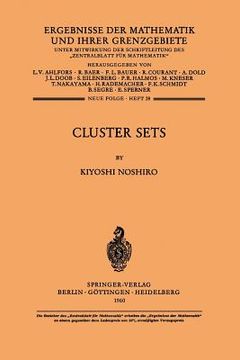 portada cluster sets: reihe: moderne funktionentheorie