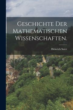 portada Geschichte der mathematischen Wissenschaften. (in German)