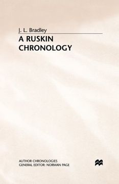 portada A Ruskin Chronology (Author Chronologies Series)