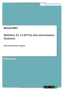 portada Matthäus 25, 14-30: Von den anvertrauten Zentnern (German Edition)