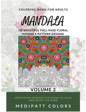 portada Mandala: 50 Beautiful Full-Page Floral Mandala Pattern Designs