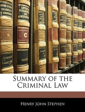 portada summary of the criminal law (in English)
