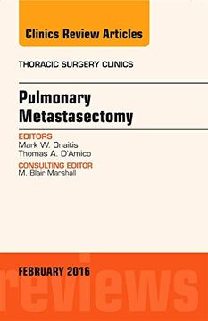 portada Pulmonary Metastasectomy, an Issue of Thoracic Surgery Clinics of North America, 1e: Volume 26-1 (The Clinics: Surgery)