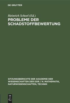portada Probleme der Schadstoffbewertung (en Alemán)