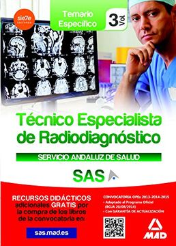 portada Técnicos Especialistas en Radiodiagnóstico del Servicio Andaluz de Salud. Temario específico vol 3