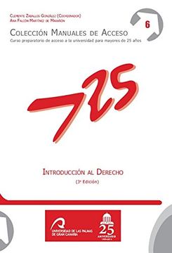 portada Introducción al Derecho (3ª edición) (Manuales de Acceso a Mayores de 25 años: Curso Preparatorio de acceso a la universidad)