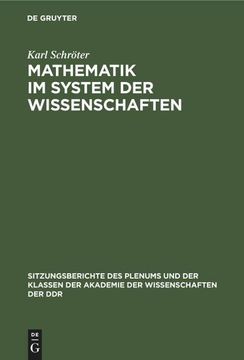 portada Mathematik im System der Wissenschaften (en Alemán)