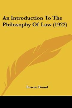 portada an introduction to the philosophy of law (1922) (en Inglés)