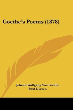 portada goethe's poems (1878) (en Inglés)