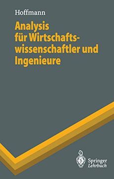 portada Analysis für Wirtschaftswissenschaftler und Ingenieure (in German)