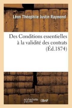 portada Des Conditions Essentielles À La Validité Des Contrats (in French)