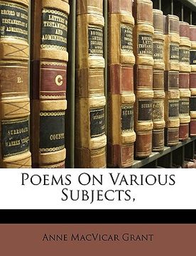 portada poems on various subjects, (en Inglés)