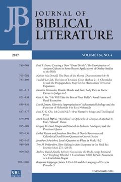 portada Journal of Biblical Literature 136.4 (2017) (in English)