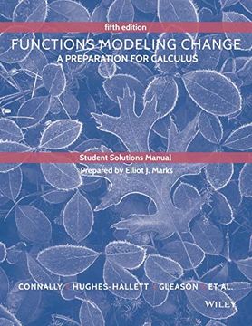 portada Student Solutions Manual to Accompany Functions Modeling Change (in English)