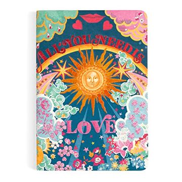 portada Liberty all you Need is Love b5 Handmade Embroidered Journal 