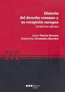 portada Historia del Derecho Romano y su Recepción Europea (in Spanish)