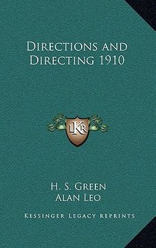 portada directions and directing 1910