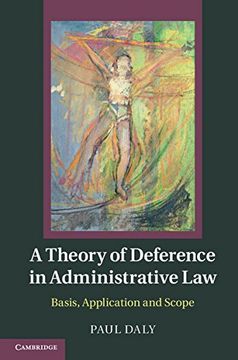 portada A Theory of Deference in Administrative law Hardback (en Inglés)