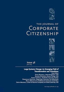portada Large Systems Change: An Emerging Field of Transformation and Transitions: A Special Theme Issue of the Journal of Corporate Citizenship (Issue 58)