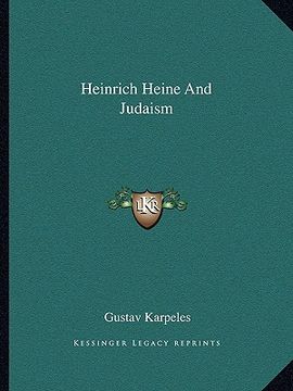 portada heinrich heine and judaism (en Inglés)