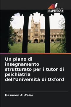 portada Un piano di insegnamento strutturato per i tutor di psichiatria dell'Università di Oxford (in Italian)
