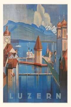 portada Vintage Journal Lucerne, Switzerland Travel Poster (en Inglés)