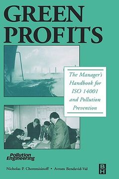 portada green profits: the manager's handbook for iso 14001 and pollution prevention (en Inglés)