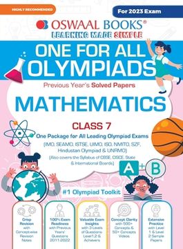 portada Oswaal One For All Olympiad Previous Years' Solved Papers, Class-7 Mathematics Book (For 2023 Exam)
