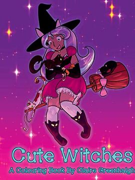 portada Cute Witches: A Colouring Book 