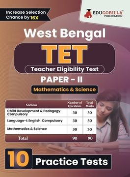 portada West Bengal TET Paper - II (Science & Mathematics) Exam Book 2023 (English Edition) Teacher Eligibility Test 10 Practice Tests (1800 Solved MCQs) with (in English)