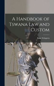 portada A Handbook of Tswana Law and Custom (en Inglés)
