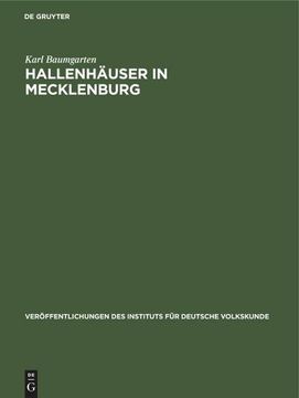 portada Hallenhäuser in Mecklenburg (in German)