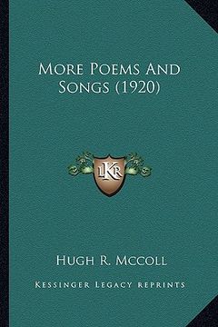 portada more poems and songs (1920)