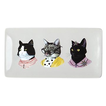 portada Berkley Bestiary Cat Portraits Rectangle Porcelain Tray