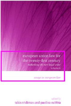 portada european union law for the twenty-first century: volume 2: rethinking the new legal order (en Inglés)