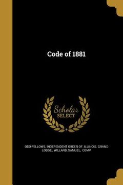 portada Code of 1881 (en Inglés)