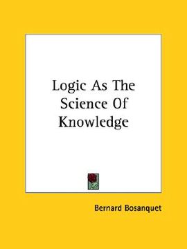 portada logic as the science of knowledge (en Inglés)