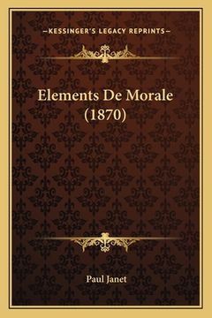 portada Elements De Morale (1870) (en Francés)