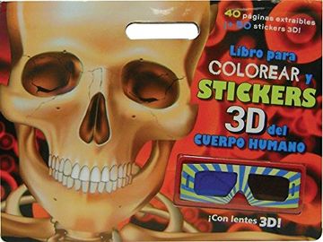 portada Libro Para Colorear y Stickers 3d del Cuerpo Humano