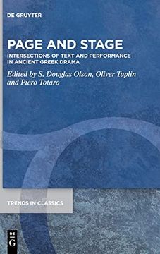portada Page and Stage Intersections of Text and Performance in Ancient Greek Drama 