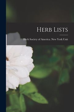 portada Herb Lists (en Inglés)