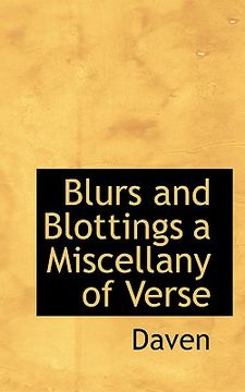 portada blurs and blottings a miscellany of verse