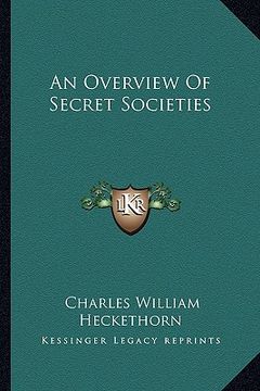 portada an overview of secret societies (en Inglés)