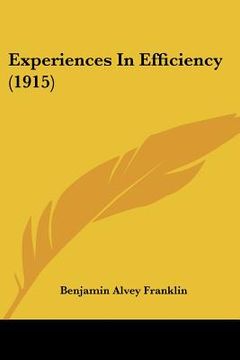 portada experiences in efficiency (1915) (en Inglés)