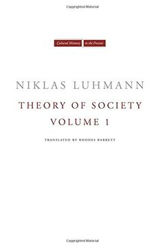portada Theory of Society, Volume 1 (Cultural Memory in the Present) 