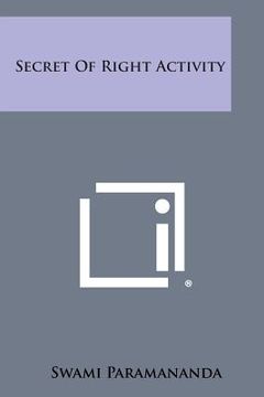 portada Secret of Right Activity (in English)